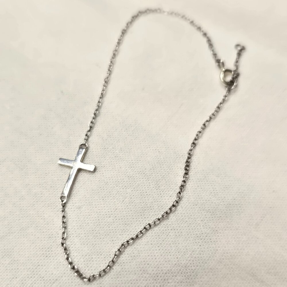 Sterling Cross Bracelet